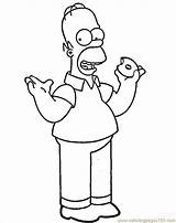 Homer Simpson Coloring Pages Simpsons Kids Colouring Coloriage Bread Eat Print Colorier Color Printable Imprimer Dessin Cartoon Library Getdrawings Popular sketch template