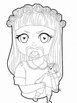 Melanie Martinez Coloring Pages Book Drawing Template Cry Baby Getdrawings Cartoon sketch template