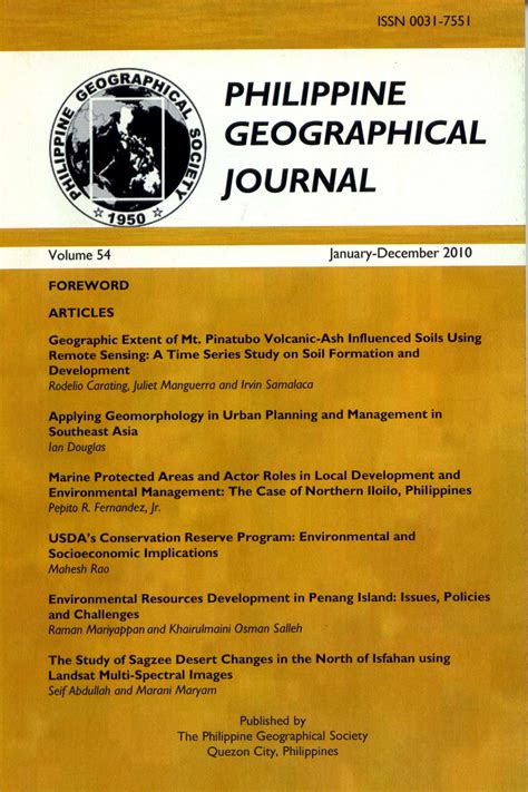 philippine geographical journal vol  philippine social science council