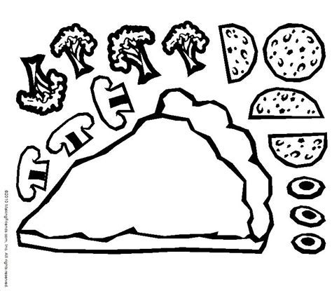 pizza toppings coloring pages warehouse  ideas