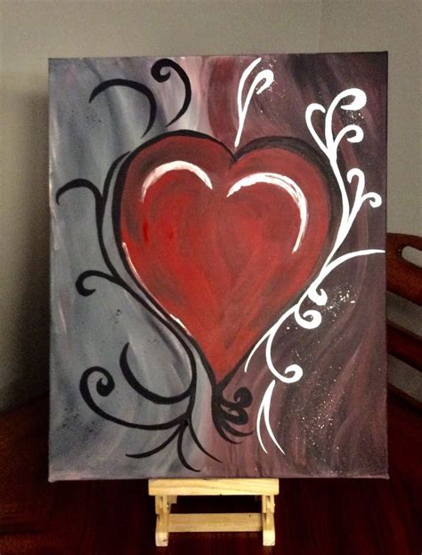 excited  share  item   etsy shop abstract heart painting