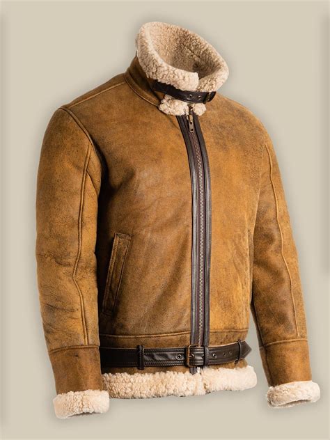 men brown  shearling leather jacket men jacket mauvetreecom