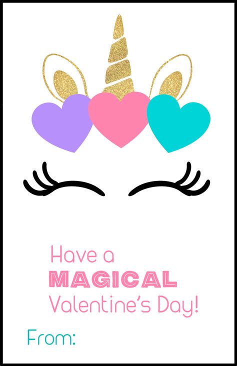 free printable unicorn valentine cards paper trail design