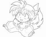 Inuyasha Shippo Smile Coloring Pages sketch template
