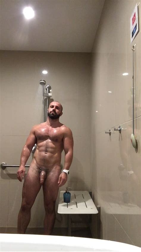 muscular daddy shows his 9 inch cock in the locker room my own private locker room