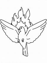 Coloring Pages Pentecost Santo Dove Holy Flame Spirit Para Colorear Espiritu Printable Del Dibujos Espíritu Paloma Template Imagenes Sheet Pentecostes sketch template