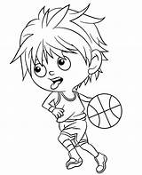 Coloring Basketball Player Cartoon Topcoloringpages Print sketch template