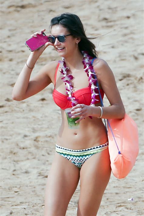 nina dobrev in a bikini at the beach in miami 1 29 2016