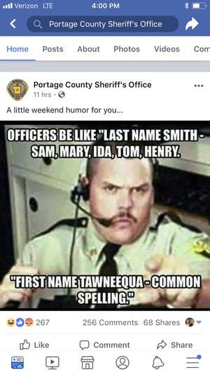 Portage County Sheriff Executive Apologize For Racist Facebook Meme