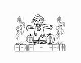 Coloring Scarecrow Pages Printable Kids Popular sketch template
