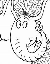 Horton Coloring Hears Who Pages Seuss Dr Getcolorings Printable sketch template