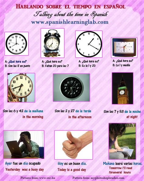 lesson talking about time in spanish phrases questions conversations and quiz content 1