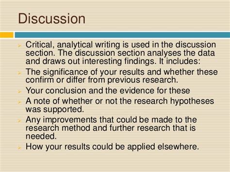 discussion section  research paper  research paper