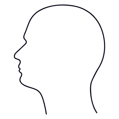 human head outline template face outline face template template