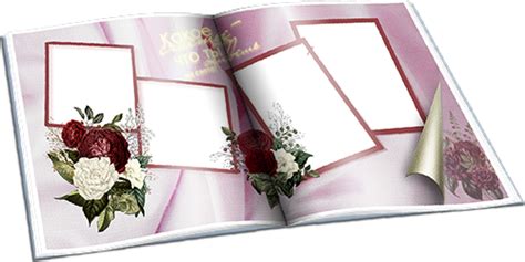 Photo Album Red Rose Love Symbol Extragfx Free Graphic Portal Psd