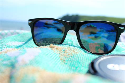 blue sunglasses stock image image of dark coolness 36282347