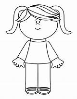 Clipart Girl Clip Outline Boy Girls Cartoon Cliparts Little Science Boys Library Drawing Coloring Female Child Foldable Graphic Ipad Tools sketch template