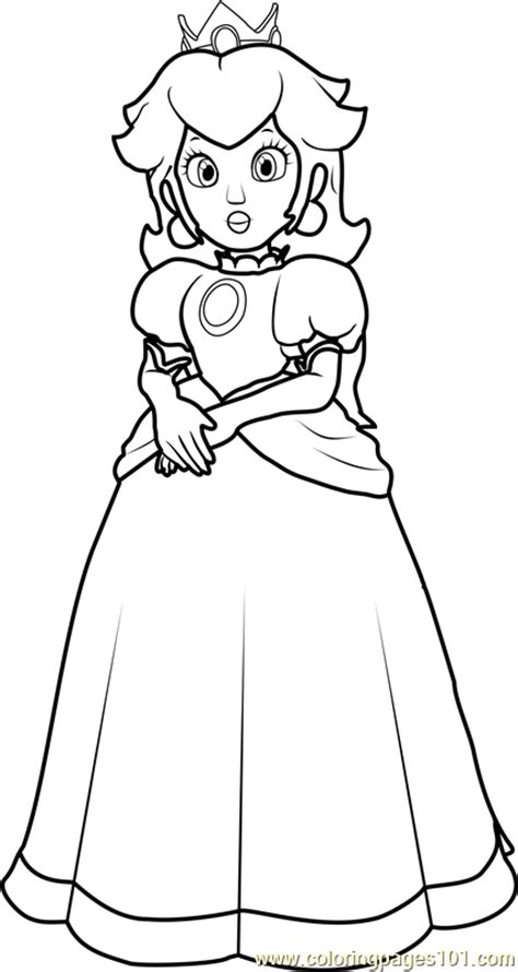 peach princess  colouring pages