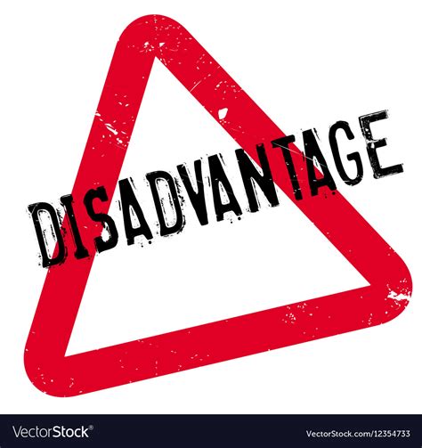 disadvantage rubber stamp royalty  vector image