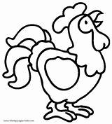 Rooster Outline Coloring Pages Drawing Getdrawings sketch template