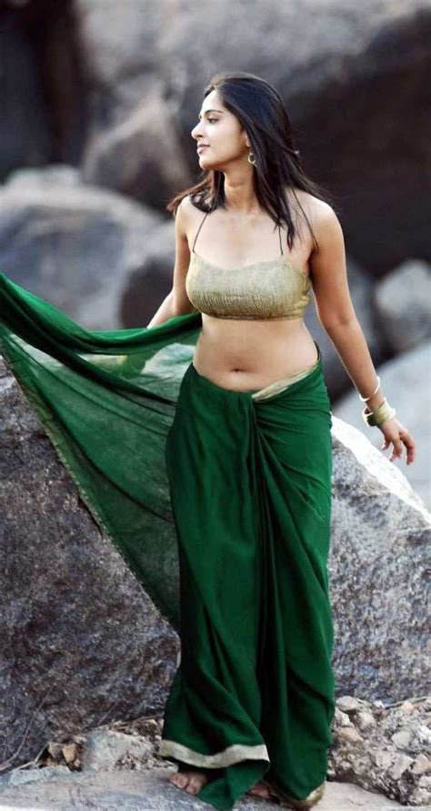 tamil actress anushka shetty saree blouse navel show hot pics picture is