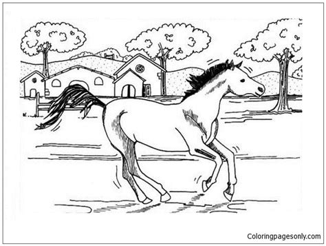 galloping horse coloring page  printable coloring pages