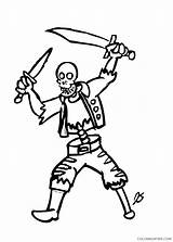 Pirate Skeleton Coloring Pages Getcolorings sketch template