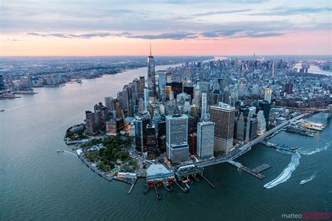 aerial view   manhattan  sunset  york usa royalty  image