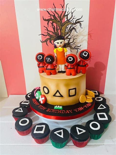 squid game cake featured cake  customize featured cake