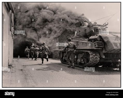 ww gi soldiers    armored infantry battalion  army   sherman tank