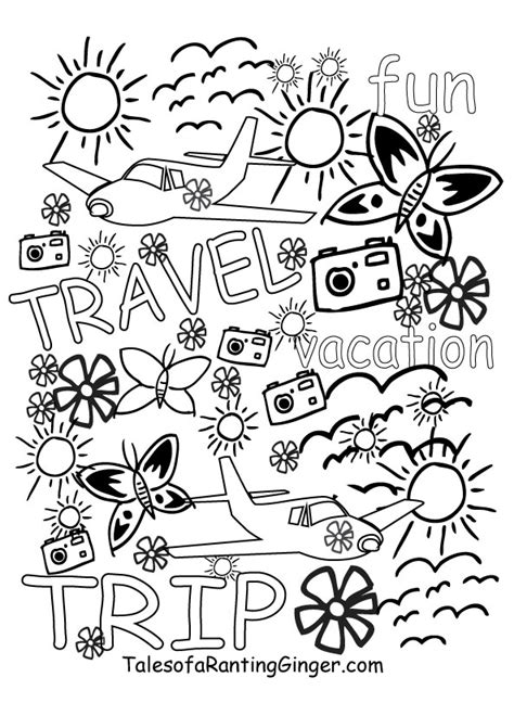 travel coloring coloring pages