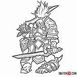 Warcraft Sketchok Varian Wrynn sketch template