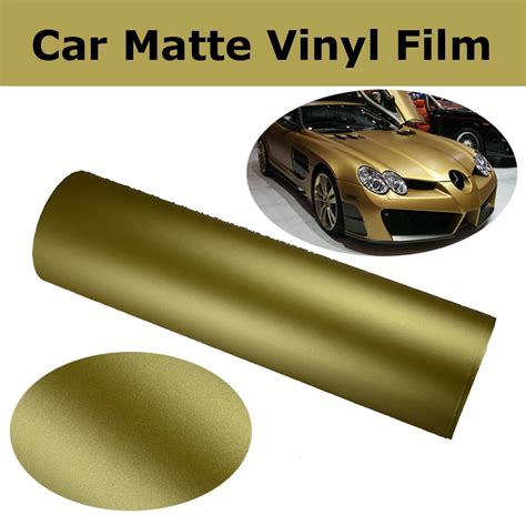 gold matte vinyl wrap film  air bubble  matt golden car wrap