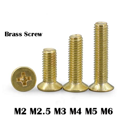 Shop Only Authentic M2 M2 5 M3 Phillips Screws Flat Head Screw Brass