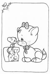 Precious Moments Coloring Pages Animals Cat Friends Para Angel Colorings Colorir Momentos Preciosos Book Desenhos Mouse Besties Getcolorings Color Getdrawings sketch template