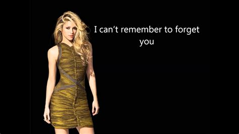 shakira can t remember to forget you ft rihanna lyrics