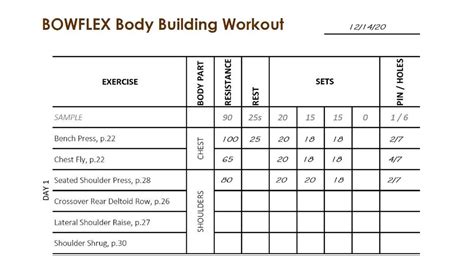 body building bowflex workout etsy