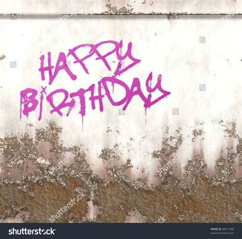 happy birthday graffiti stock photo  shutterstock