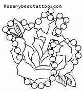 Tattoo Rosary Cross Designs Drawing Rose Stencil Stencils Tattoos Flower Clipart Rosaries Bead Rosa Drawings Printable Roseary Getdrawings Parks Bus sketch template