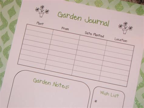 images   printable garden journal pages printable garden