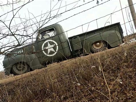 chev chevy chevrolet advanced design pickup truck military style drab