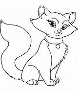Cat Coloring Pages Kitty Cats Color Kids Procoloring Beautiful Stands Elegantly Female Colouring Printable Animal sketch template