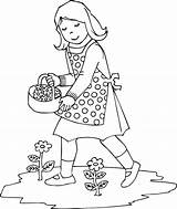 Printemps Flowers Dessin Coloring Colorier Coloriage Picking Girl Pages Section Spring Flower Imprimer Petite Moyenne Drawing Printactivities Child Christmas Dessins sketch template