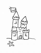 Coloring Sandcastle Sand Castle Visit Choose sketch template