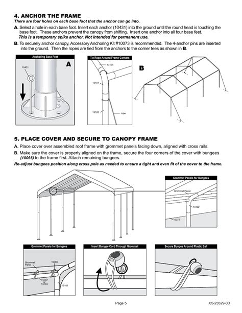 costco  canopy tent  sidewalls instructions costco  carport instructions