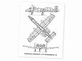 Thunderbolt Fairchild 8x10 sketch template