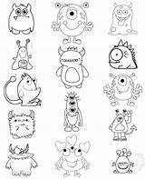 Coloring Pages Cute Small Monster Monsters Little Sketch Characters Colorare Da Color Per Disegni Quisenberry Elisabeth Truck Inspiration sketch template