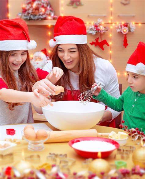 happy family preparing  christmas stock photo image  girl