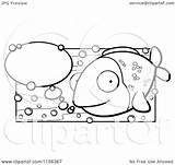 Fish Bubbles Cartoon Talk Clipart Happy Outlined Coloring Vector Thoman Cory Royalty sketch template