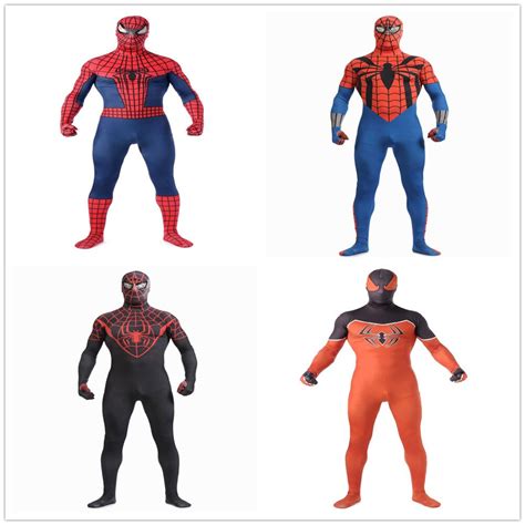 classic lycra spiderman zentai suits costumes cosplay halloween costumes  zentai  novelty
